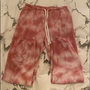 Pink tye dye garage 80s joggers